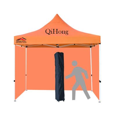 China Waterproof china logo printed waterproof pop up trade show tent exhibition marquee gazebos canopy tent with 2 halves wall for sale