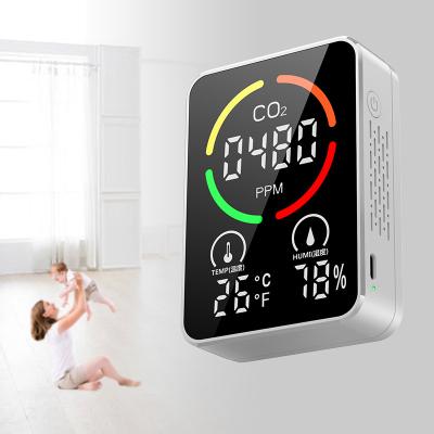 China Indoor Air Quality Monitor CO2 Meter Detector Digital Carbon Dioxide Monitor Temperature and Humidity Monitor for sale