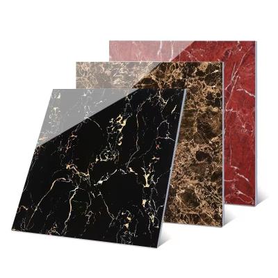 China Glazed Living Room And Bedroom Natural Marble Outdoor Fully Polished Tile Of Black Gold Flooring Metallic Decorative Tiles Material 60*60 for sale