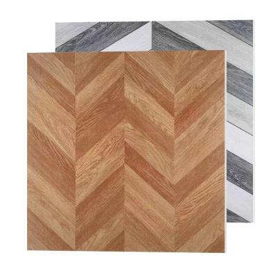 China 2022 CLASSIC New Listing Antique Dark Wood Grain Glazed Wood Antique 600*600mm Ceramic Look And Wall Porcelain Floor Tiles for sale