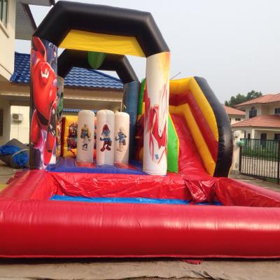 China 2016 Hot sell Inflatable water slide  in 7L*5Wm by PVC Tarpaulin with warranty 24months for sale