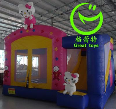 China 2016 hot sell Hello Kitty  inflatable bounce house with 24months warranty from GREAT TOYS for sale