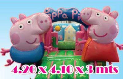 China 2016 hot sell  peppa pig inflatable bounce house with 24months warranty GT-BC-1835 for sale