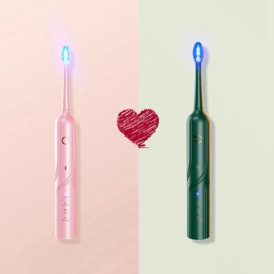 China AIWO Battery Powered Whitening Electric Toothbrush Rechargeable Soft Toothbrush Blue Light Smart Toothbrush Sets for sale