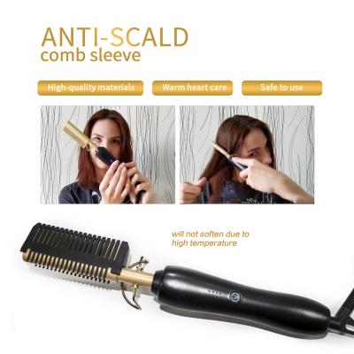 China Multifunctional Electric Hair Straightening Comb AIWO Amazon Hot Style Comb Electric Curling Household Curling Rod Wet And Dry Copper Straight Comb Multifunctional for sale