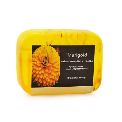 China Basic Cleansing Handmade Soap Whitening Natural Skin Care Marigold Essential Oil Soap for sale