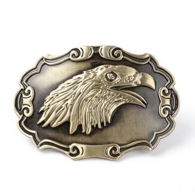 China Custom Belt Buckle Factory Direct Sale 3D Nickel Gold Plating Europe Logo Zinc Alloy Belt Metal Metal Belt Buckle for sale