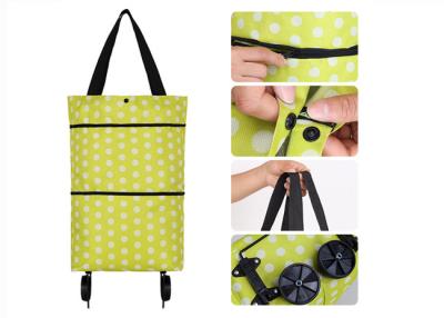 China Oxford Trolley Reusable Shopping Bags With Wheels Extensible Foldable Portable for sale