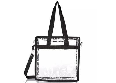 China Transparent Shoulder Reusable Shopping Bags PVC Waterproof Recycled for sale