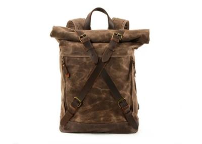 Cina School College Rucksack Computer Bag , Canvas Leather Satchel Bookbag in vendita