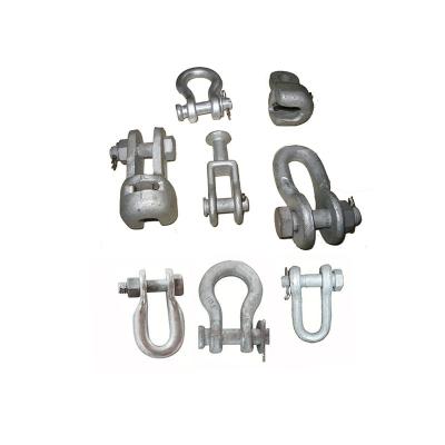 China Custom High Quality Transmission Line Iron D Type Bolt Hook Clamp Ring Shackle Buckle for sale