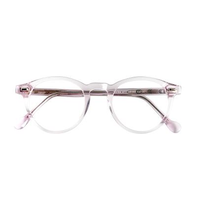 China Popular Custom Vintage Round Optical Logo Acetate Frame Reading Glasses for sale