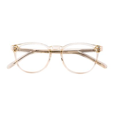 China New Popular High Quality Modern Modern Clear Acetate Glass Optical Frames for sale