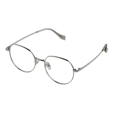 China Men's Metal Frame QICHENG Glass Prescription Glasses Optical Blue Light Blocking Silver Frame for sale