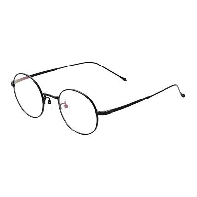 China Metallbrille Slim Round Women's Optical Glasses Classic QICHENG Leg Metal Glasses Optical Frame for sale