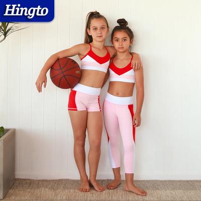 China Best Selling Breathable Private Label Kids Bra 2 Piece Yoga Panties And Two Piece Set High Quality Kids Yoga Bra Set New for sale