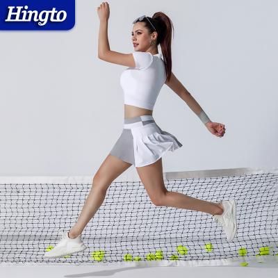 China Factory Breathable Quick Dry Mini Tennis Apparel 2 Pieces Customized Sports Bra Tennis Apparel for sale