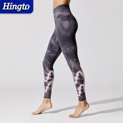 China Breathable Women Fitness Yoga Leggings New Arrival Tie Die Sports Fitness Leggings for sale