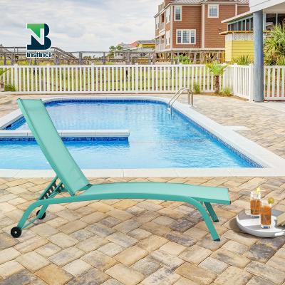 China INSTNCT Modern Aluminum Outdoor Chaise Lounge Patio Sun Loungers for sale