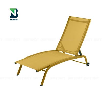 China Modern INSTNCT Pool Chairs Outdoor Sun Lounger Swimming teslin Sun Beds Furniture for sale