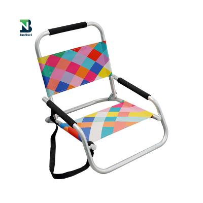 China INSTINCT Easy-carry portable ultralight camping fashion printed folding aluminum tube beach chair for sale