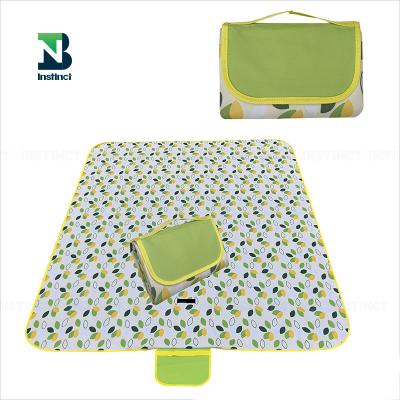 China Custom Camping INSTINCT Waterproof and Sandproof Blanket Printed Luxury Picnic Blanket Padded Waterproof Wholesale Mat Foldable Picnic Blanket Beach for sale