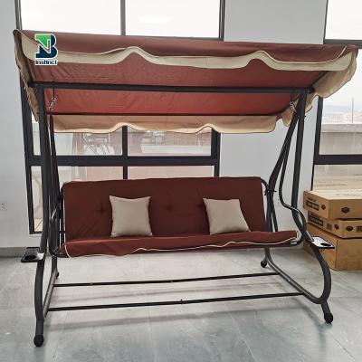 China Good Stability and High Weight Capacity Instinct Patio Luxury Multifunctional Swing Seat with Hanging Stand Flat Hammock Chair Daybed with Convert Canopy for Garden for sale