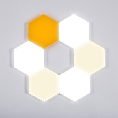 China Modern Hexagon Smart Panels Touch Changeable Light Color Night Light for Home Wall Decor, Bedroom, Kitchen, Baby Room for sale