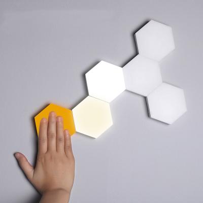 China Led Wall Light Led Magnetic Honeycomb Combination Touch Sensor Light 240V Hexagon Touch Free Light Amazon for sale