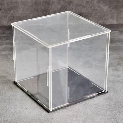 China Display Boxes Wholesale 10x10x10cm Acrylic Plexiglass Transparent Small Cube Box Display for sale