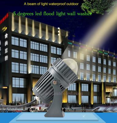 China Construction Lighting LED Wall Washer Spot Light 10W 15W 18W Narrow Beam 5 Degree Fish Flood Lamp Hotel Garden RGB Remote Control Building Lighting en venta