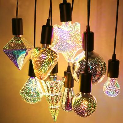 China Free Shipping 3D Edison Star Firework Lamp Night Light Vintage 6W Light Bulb 3D LED Firework E27 Meteor Shower For Christmas New Year Decoration en venta