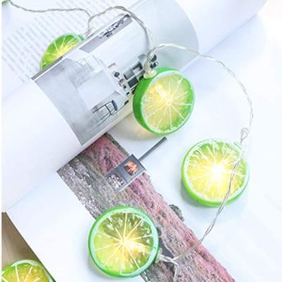 China Hotel Lamp Fruit Lemon Slice String Lights Indoor Outdoor Lighting Led Flashing String For Wedding Home Birthday for sale