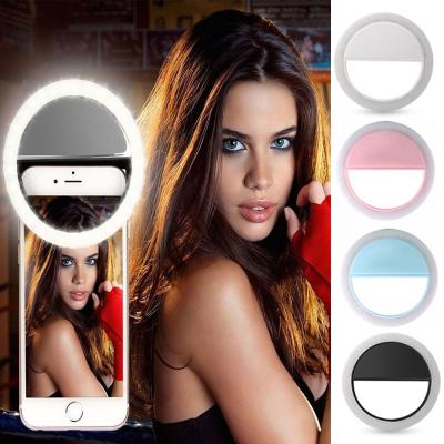 China Selfie Ring Flash LED Light Free Shipping Universal Mobile Phone Makeup Clip Portable For Makeup Video Live Stream Photo Camera Cheap Te koop