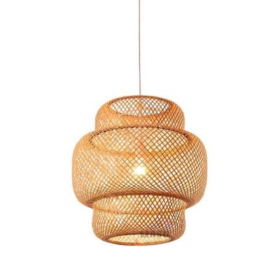 China Creative LED Basket Pendant Light Traditional Bamboo Lantern Ceiling Light for Home Environmental Friendly Light Customize zu verkaufen