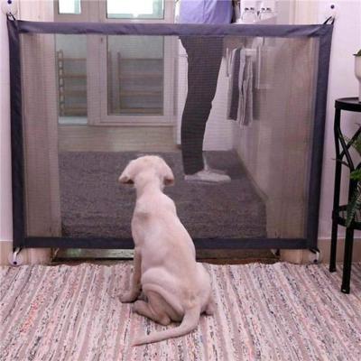 China Viable Folding Portable Mesh Pet Gate Safe Guard Dog Door Mesh Safety Fence for sale