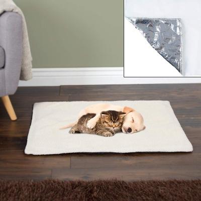 China Sustainable Pet Mat Self Warming Thermal Dog Bed Comfortable Brown Cat Pad for sale