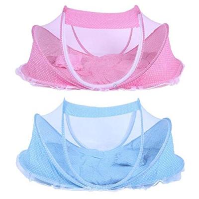 China Easy Folding Portable Pop Baby Mosquito Net Bed With Foldable Pad And Pillow for sale