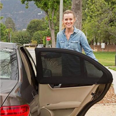 China Car Sun Shade Keep Car Window Open Let Fresh Air In Universal Car Socks Baby Sun Shade Folding Side Window Sunshade Mesh for sale