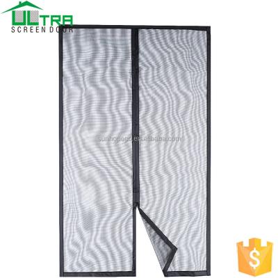 China Fireproof Hands Free Fiberglass Screen Door Magnetic Snap Insect Mesh for sale