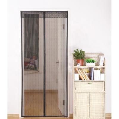 China Hand-Sewn Sewing Premium Magnetic Screen Door With Top Lace for sale