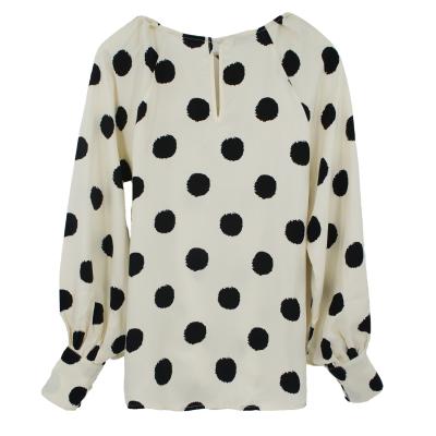 China Wholesale New Design Women's Casual Polka Dot Shirt For Ladies Fashion Breathable Long Sleeve for sale