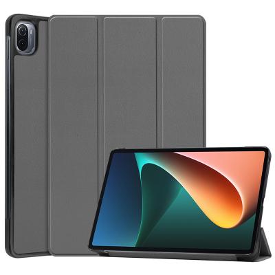 China Simple Solid Smart Magnetic Stand Folding PU Leather Flip Tablet Case Protective Cover For Xiaomi MI Pad 5 pro 5G Pad5 pro for sale