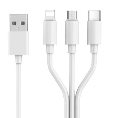 China Best Wholesale Durable Strong Selling 3 in 1 Type C Cableto ning / Type C 2.4A Lightweight Micro USB Type C Fast Charging USB-C Cables for sale