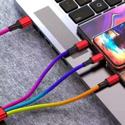 China Strong Durable 3 In 1 Micro USB 5 Pin Type C USB Charger Cable 3.0 Fast Charging Data Cable For Mobile Phone for sale