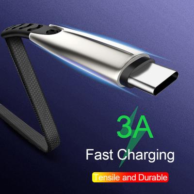 China Mobile Phone Types Mobile Phone Metal Fabric Zinc Alloy Cable Braided USB C Cable MobileType C USB Fast Charging Data Cable for sale