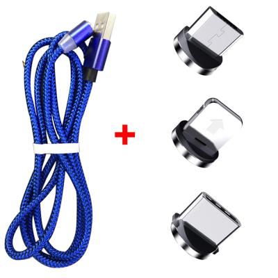 China Durable Micro USB Cable Magnet Plug Type C Charging 3 in 1 Cord for iPhone Huawei Samsung XiaoMi Magnet Charging Wire for sale