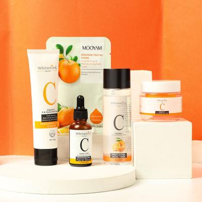 China Private Label Vitamin C Facial Skin Care Sets Natural Organic Moisturize Face Skin Care Whitening Set for sale