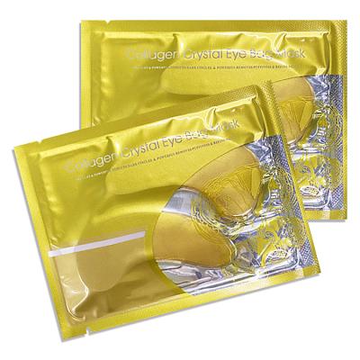 China Anti-Puffiness Private Label Sheet Crystal Golden Gel Eye Mask Under Eye 24k Gold Hydrogel Collagen Circle Dark Eye Patches for sale