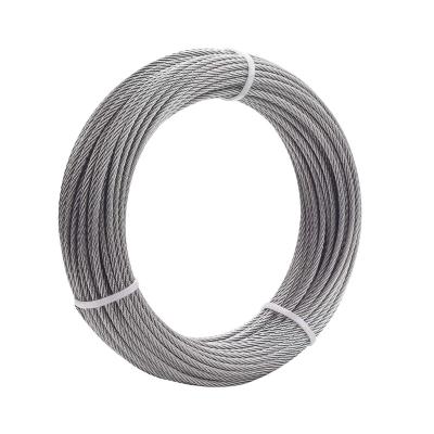 China Construction Stainless Steel Wire Rope 1*7 7*7 Abrasion Resistance Strength High Tensile Steel Wire for sale